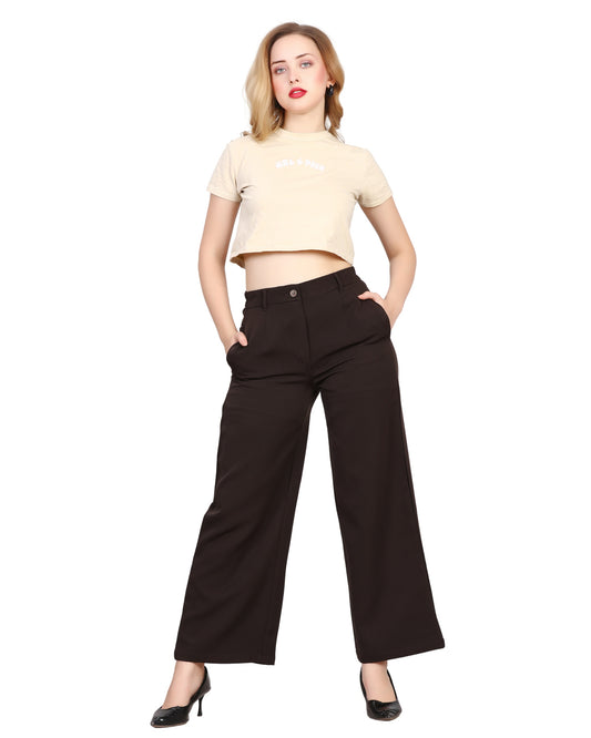 Momsee Straight Fit Pants - Coffee