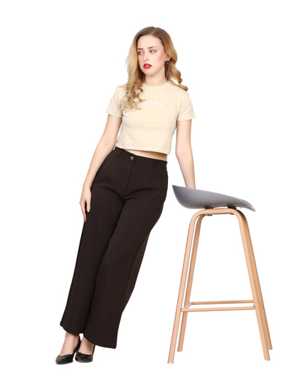 Momsee Straight Fit Pants - Coffee
