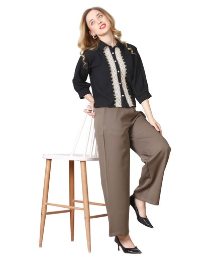 Momsee Straight Fit Pants - Mouse