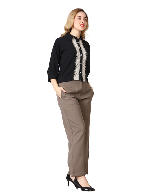 Momsee Straight Fit Pants - Mouse