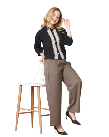 Momsee Straight Fit Pants - Mouse