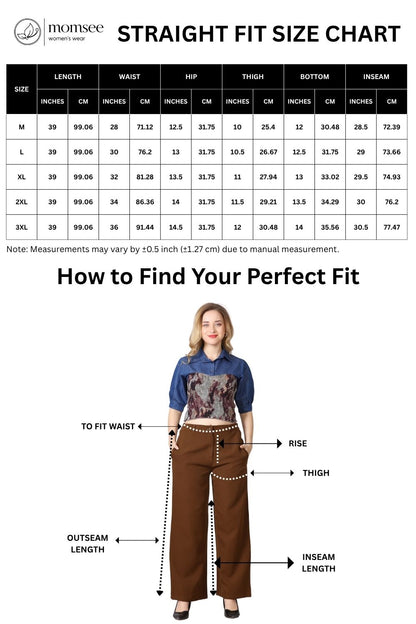 Momsee Straight Fit Pants - Mouse