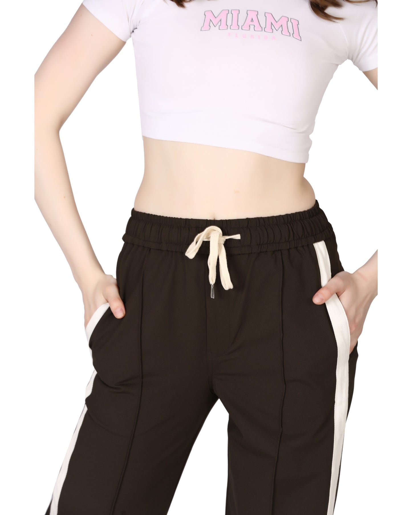 Momsee Track Fit Pants - Mudd Brown