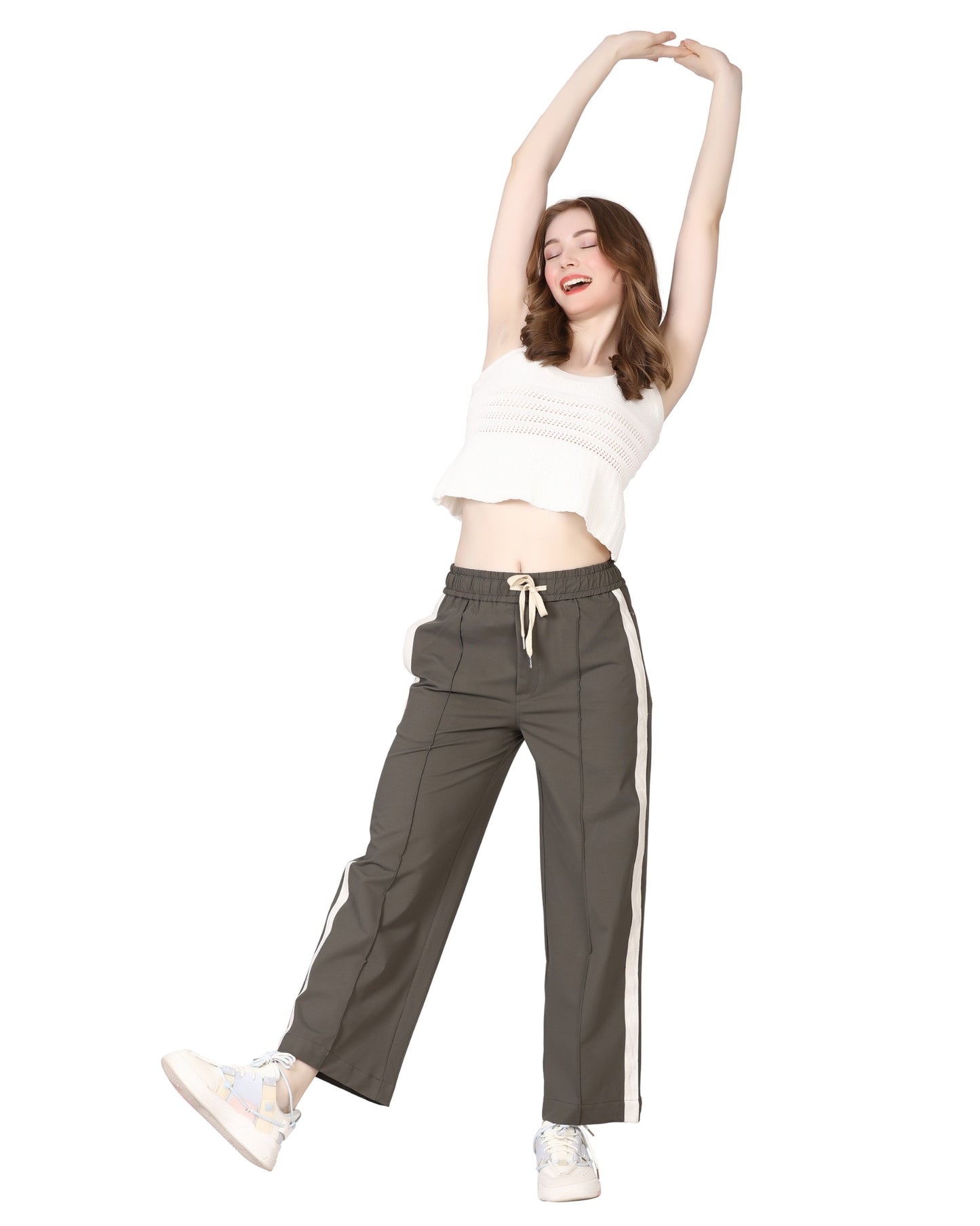 Momsee Track Fit Pants - Dusty Olive