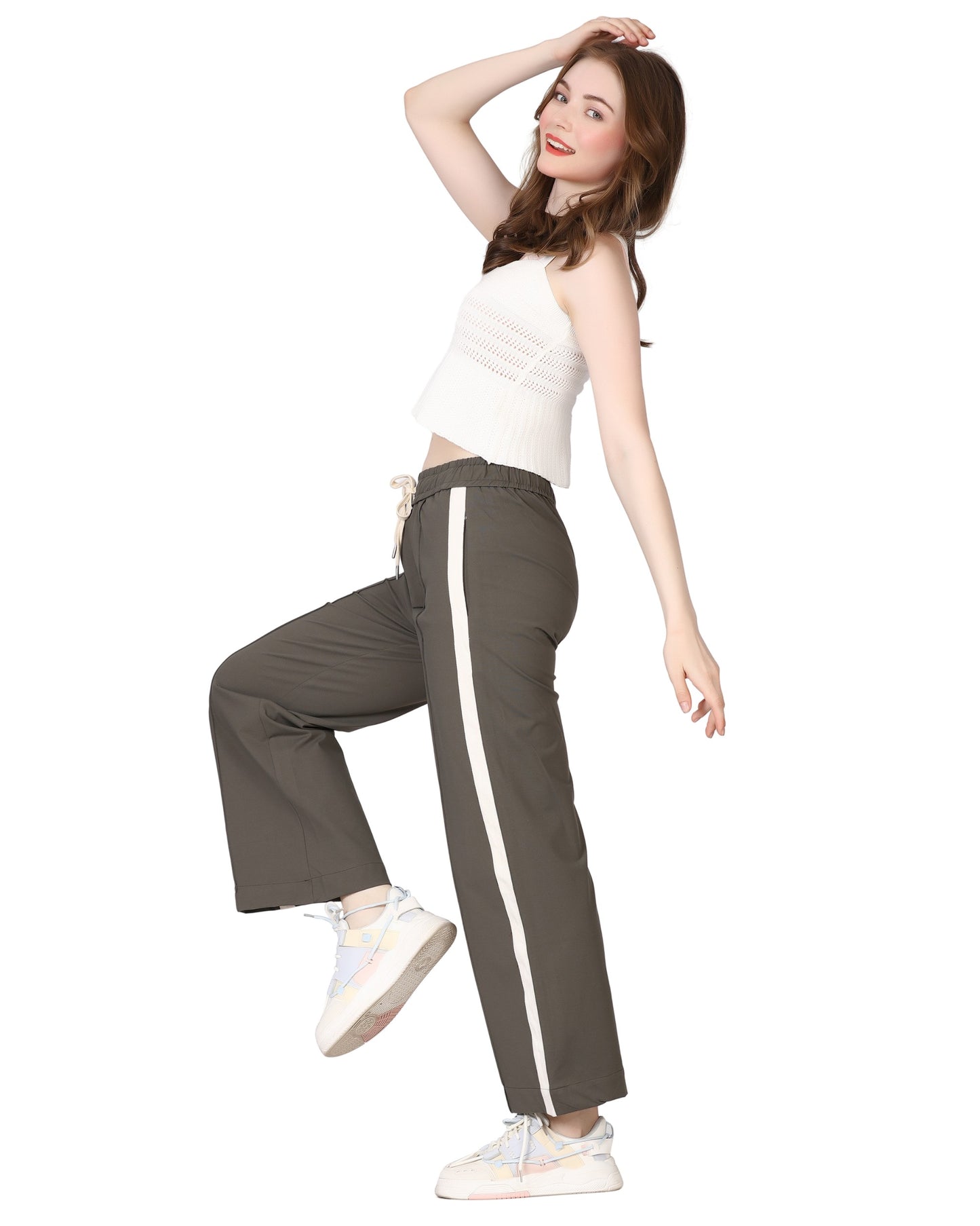 Momsee Track Fit Pants - Dusty Olive