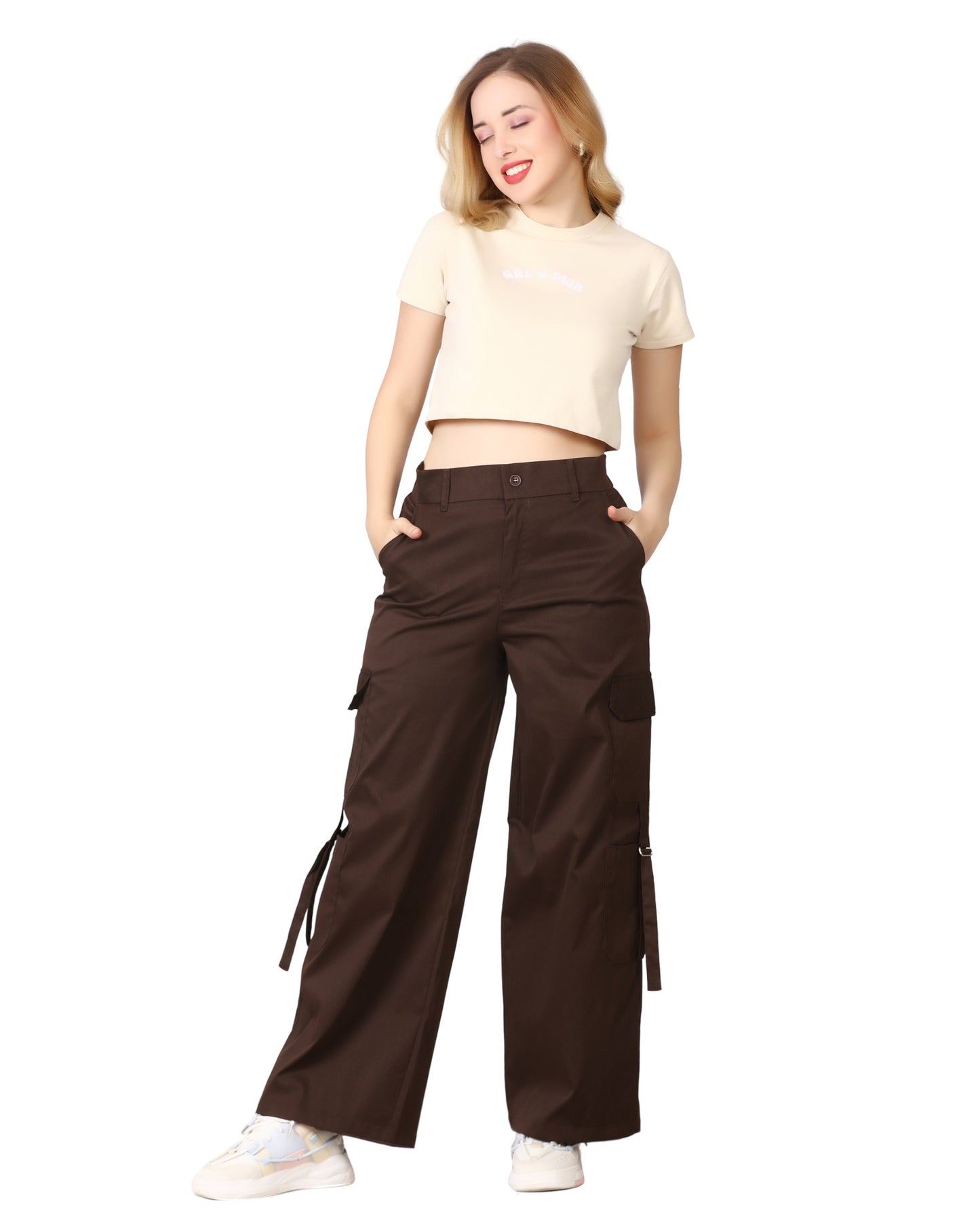 Momsee Urban Cargo Pants - Dark Chocolate Brown