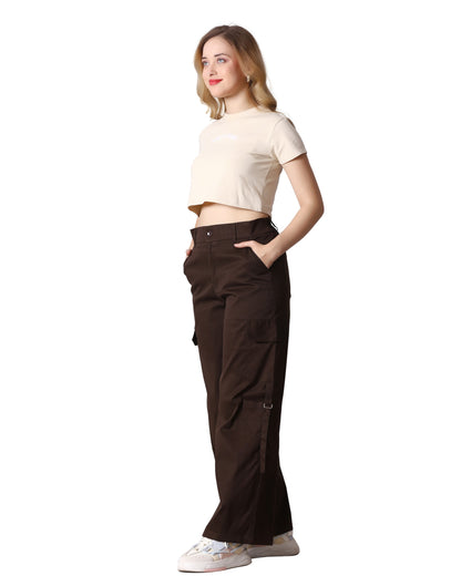Momsee Urban Cargo Pants - Dark Chocolate Brown