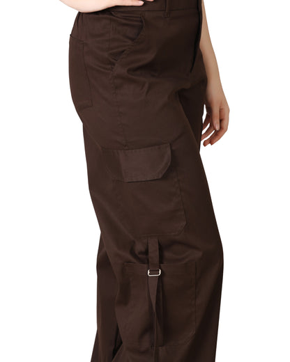Momsee Urban Cargo Pants - Dark Chocolate Brown