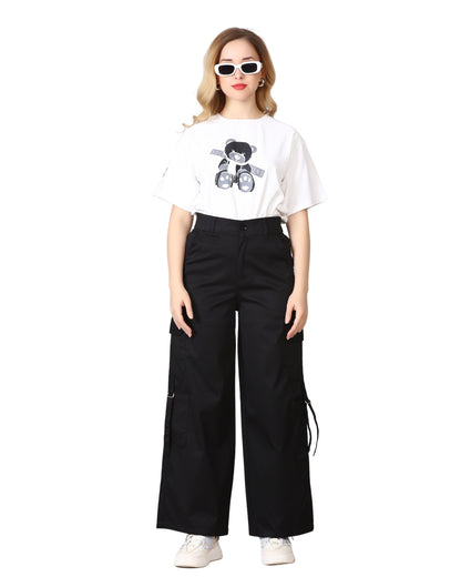 Momsee Urban Cargo Pants - Jet Black