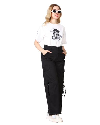 Momsee Urban Cargo Pants - Jet Black