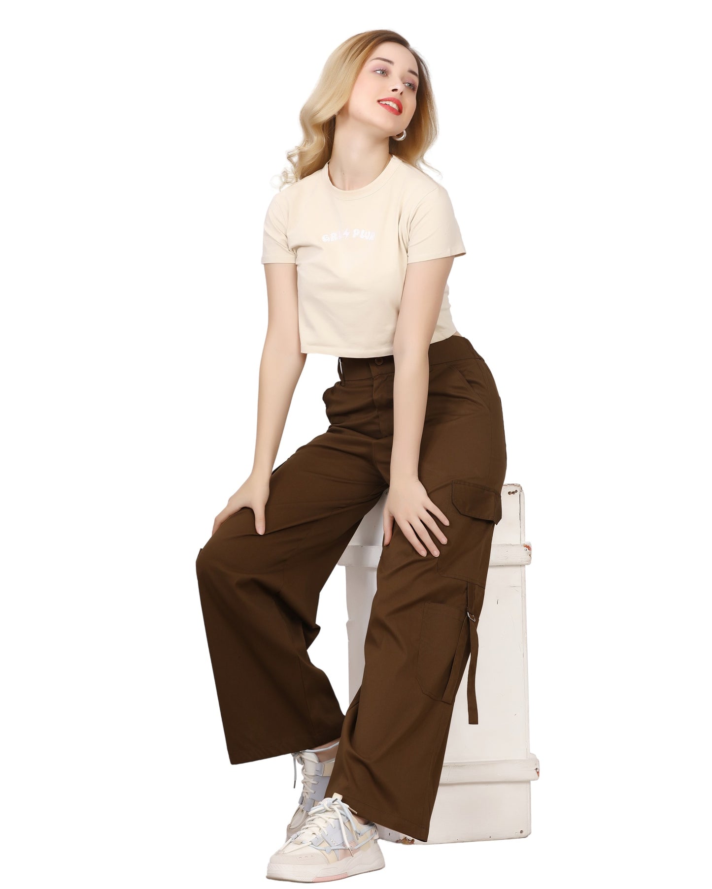 Momsee Urban Cargo Pants - Khaki Brown