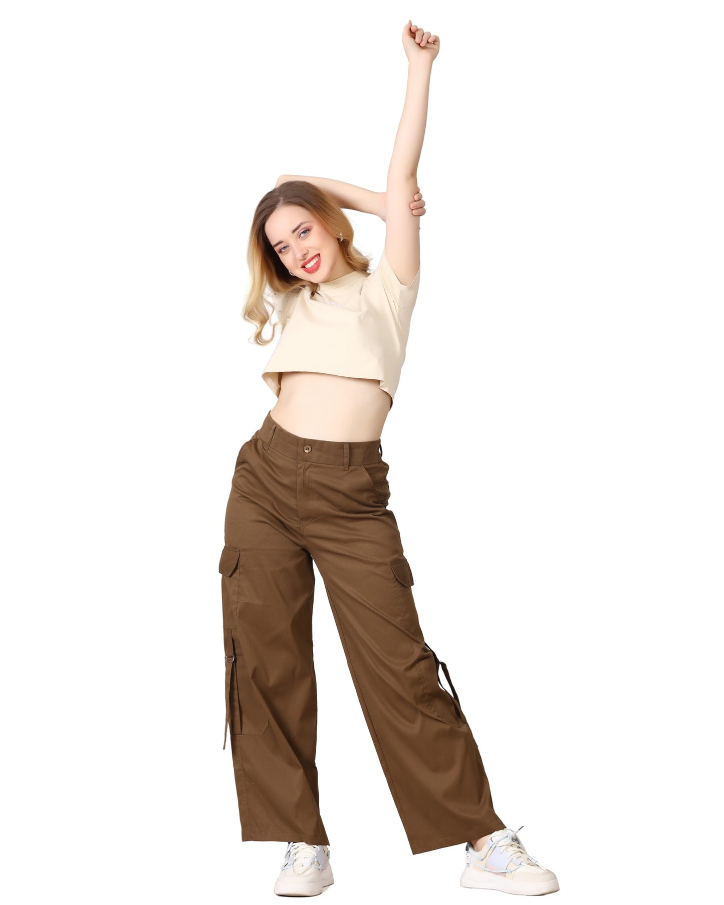 Momsee Urban Cargo Pants - Khaki Brown