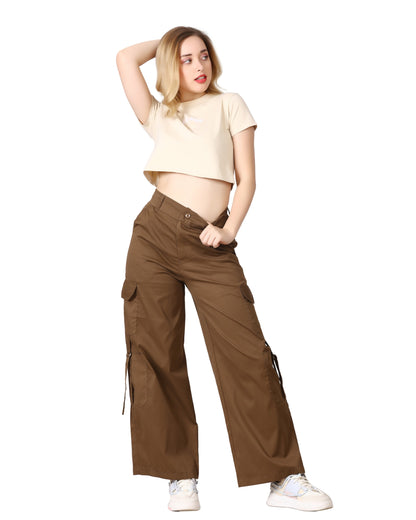 Momsee Urban Cargo Pants - Khaki Brown