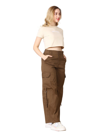 Momsee Urban Cargo Pants - Khaki Brown