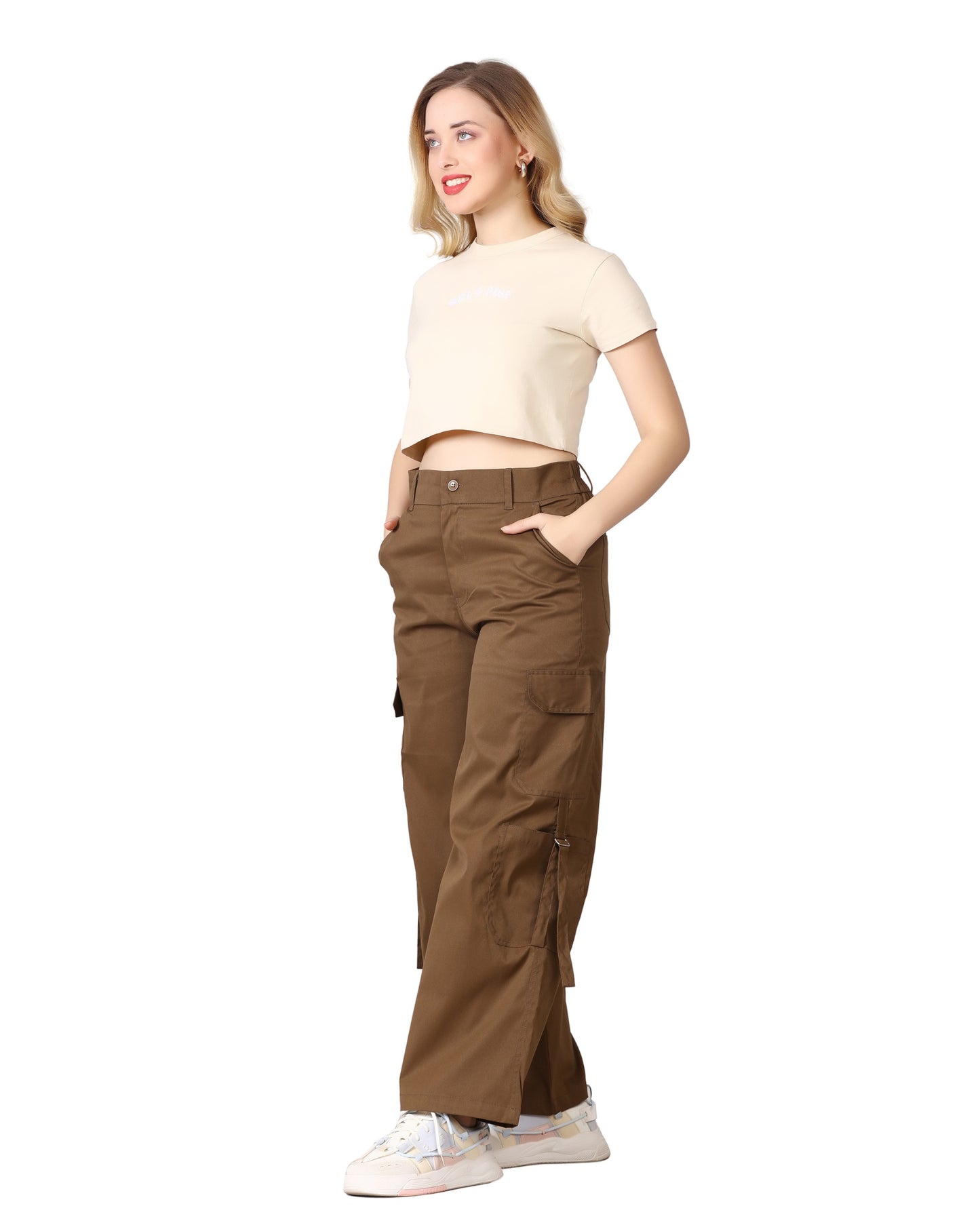 Momsee Urban Cargo Pants - Khaki Brown