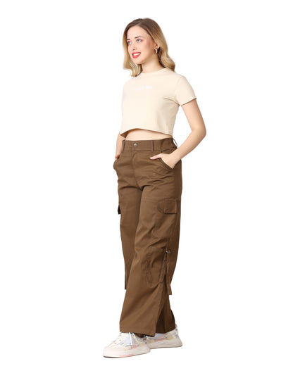 Momsee Urban Cargo Pants - Khaki Brown