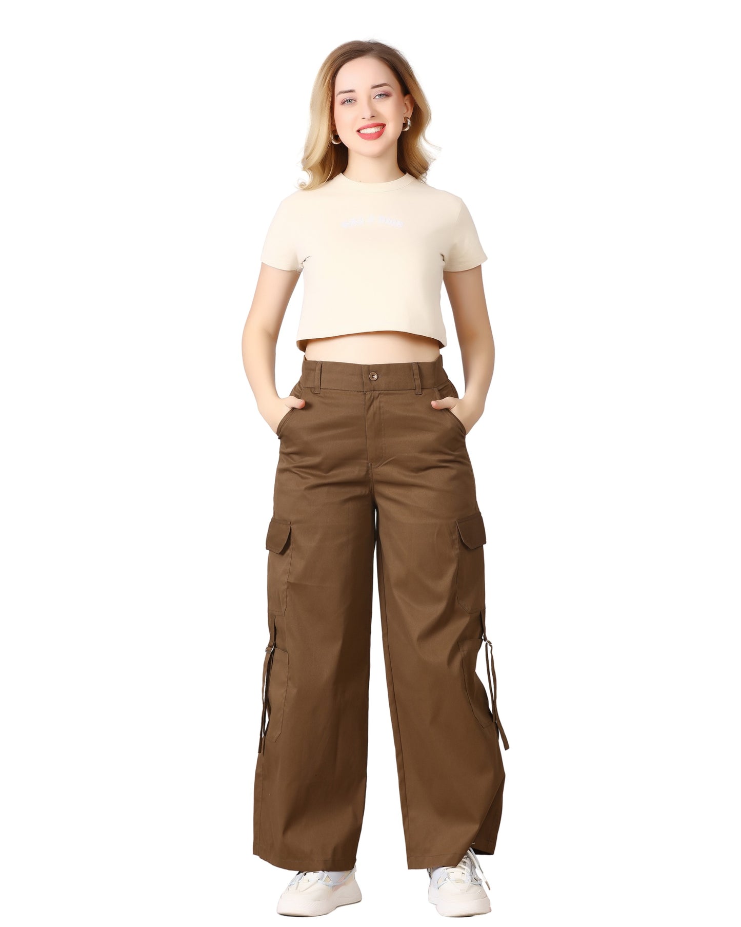 Momsee Urban Cargo Pants - Khaki Brown