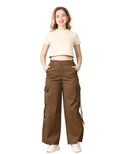 Momsee Urban Cargo Pants - Khaki Brown