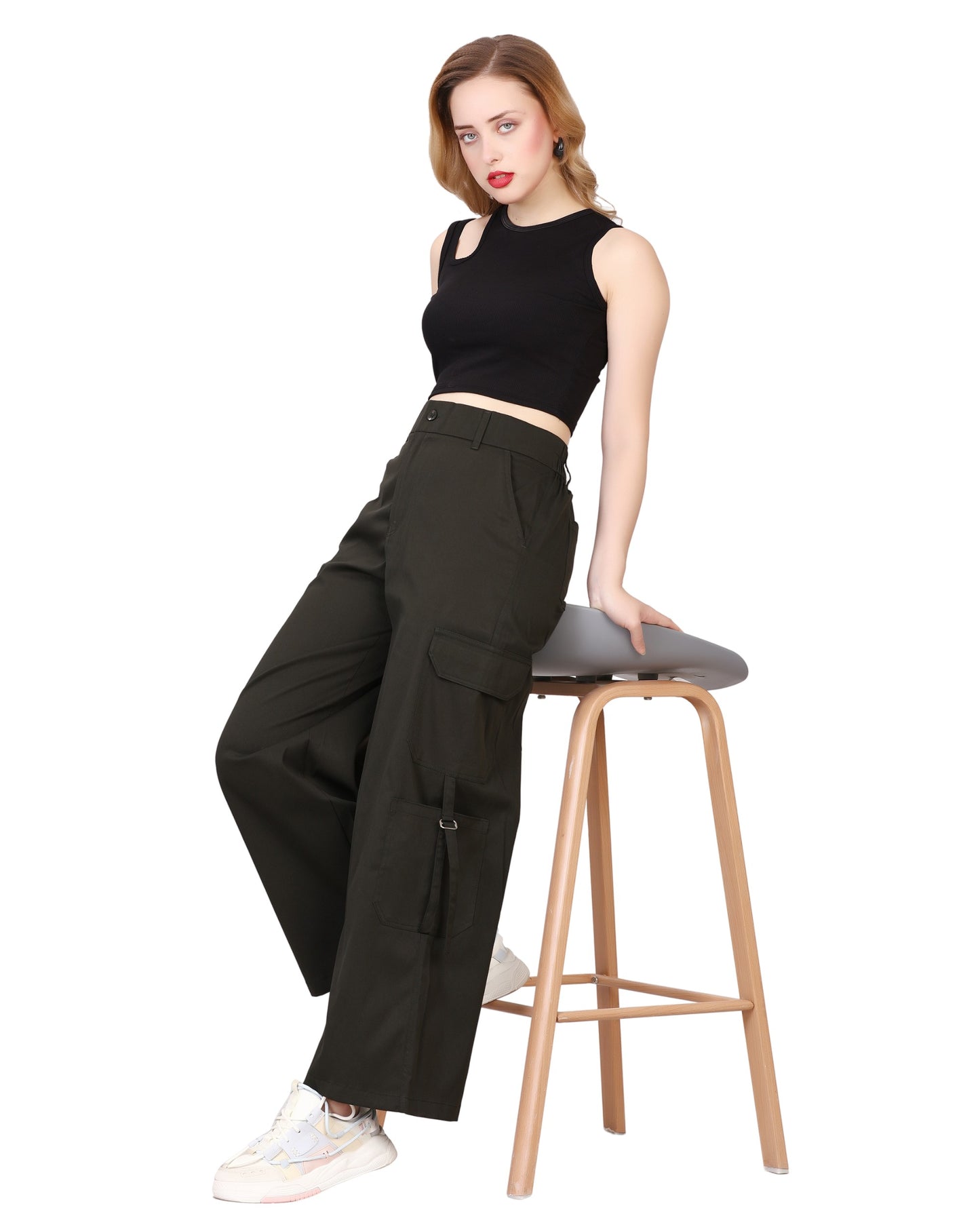 Momsee Urban Cargo Pants - Olive Green