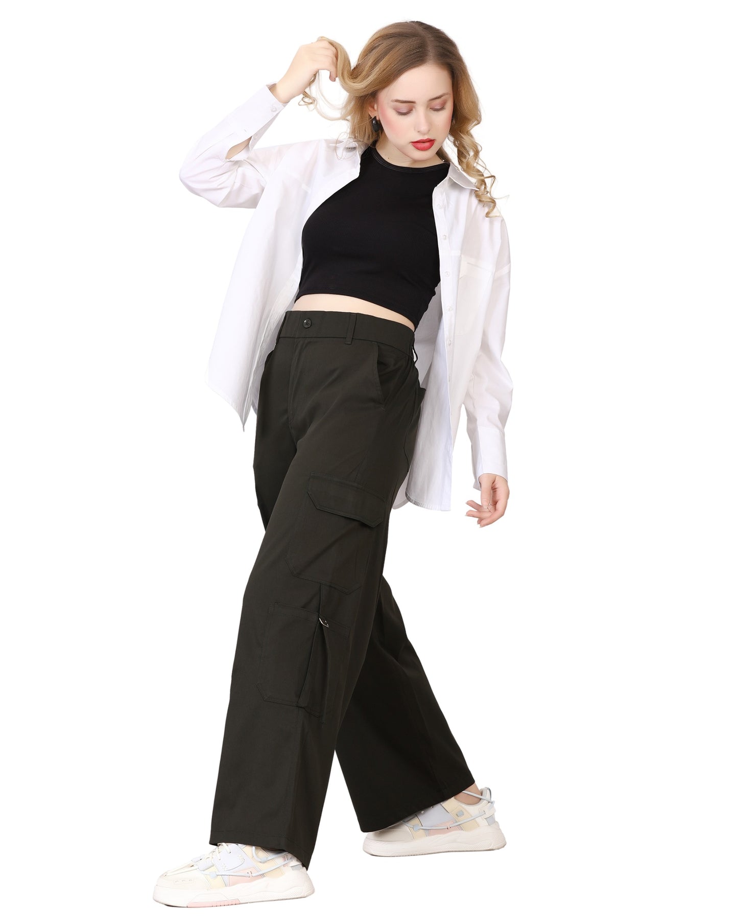 Momsee Urban Cargo Pants - Olive Green