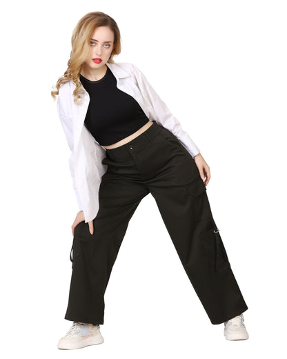 Momsee Urban Cargo Pants - Olive Green
