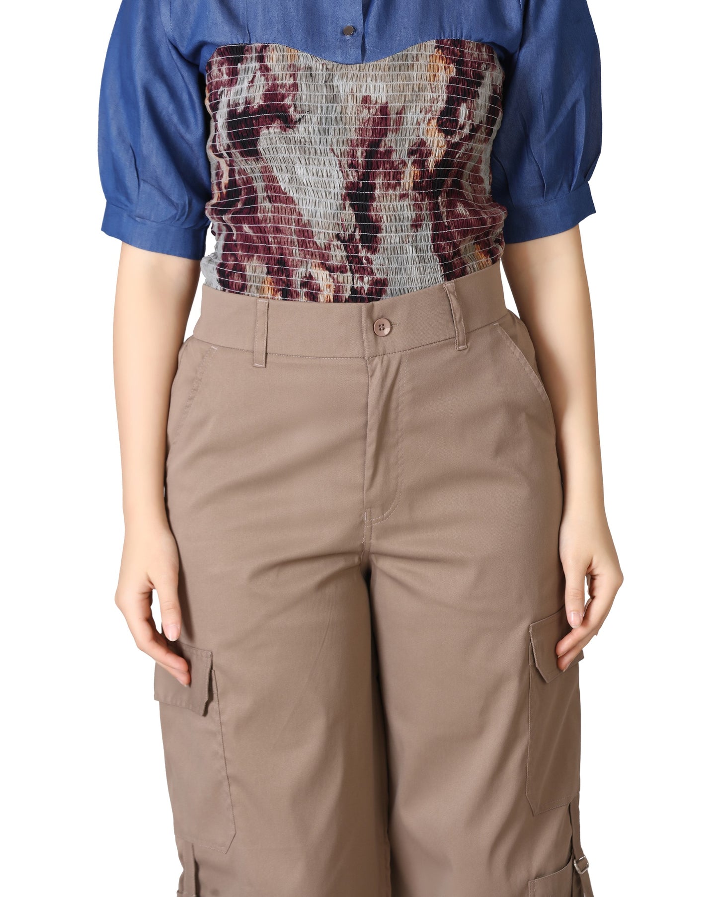 Momsee Urban Cargo Pants - Stone Beige