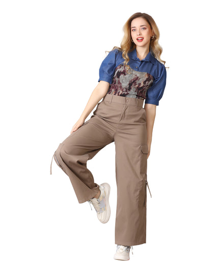 Momsee Urban Cargo Pants - Stone Beige