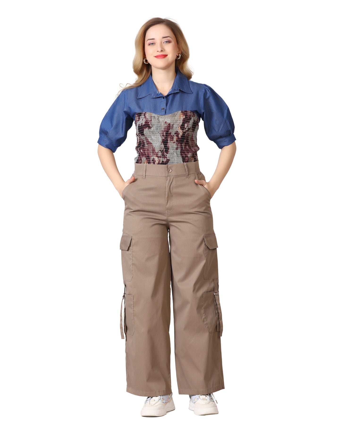 Momsee Urban Cargo Pants - Stone Beige