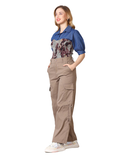 Momsee Urban Cargo Pants - Stone Beige