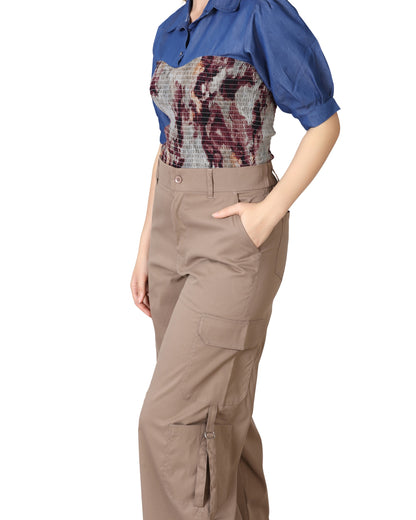 Momsee Urban Cargo Pants - Stone Beige