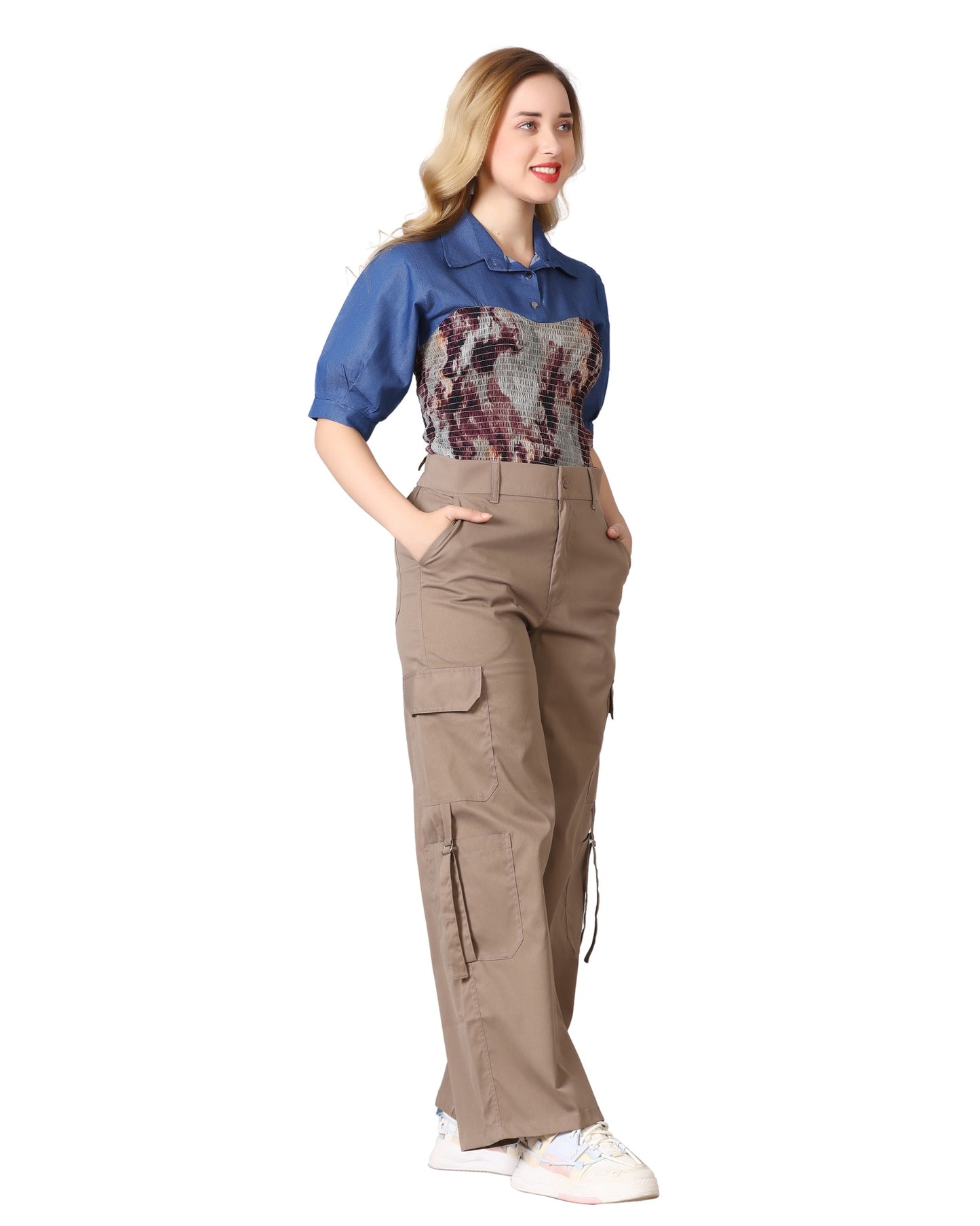 Momsee Urban Cargo Pants - Stone Beige