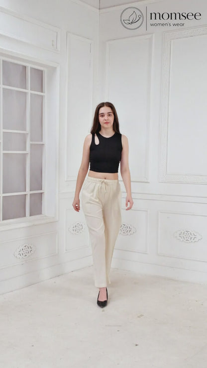 Momsee Linen Pants - Cream