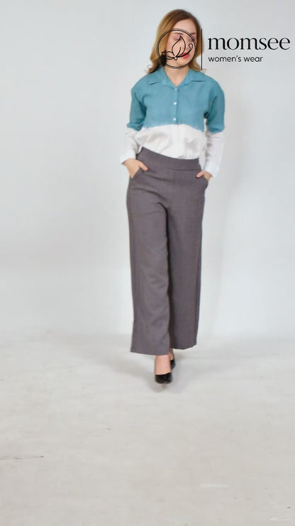 Momsee Relaxed Fit Pants - Charcole Grey