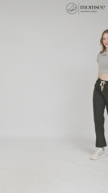 Momsee Track Fit Pants - Olive Green