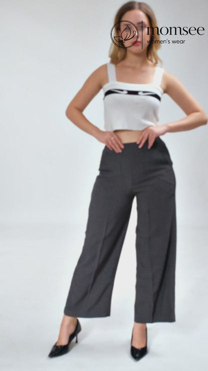Momsee Relaxed Fit Pants - Dark Grey