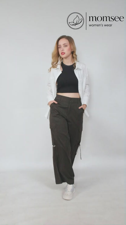 Momsee Urban Cargo Pants - Olive Green