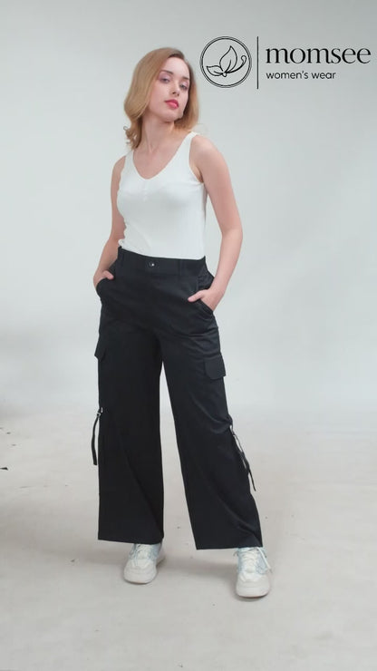 Momsee Urban Cargo Pants - Slat Grey