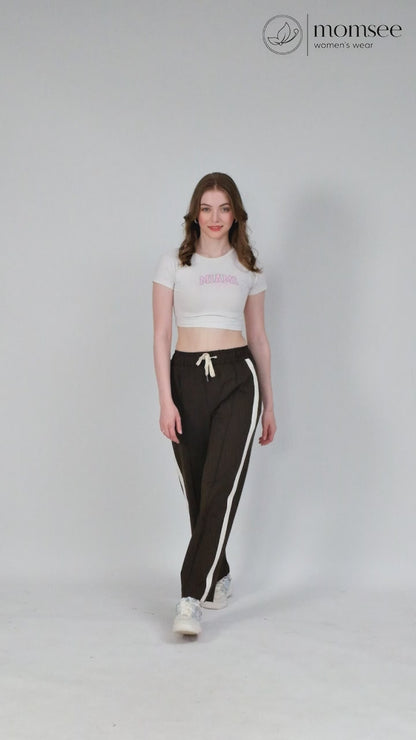 Momsee Track Fit Pants - Mudd Brown