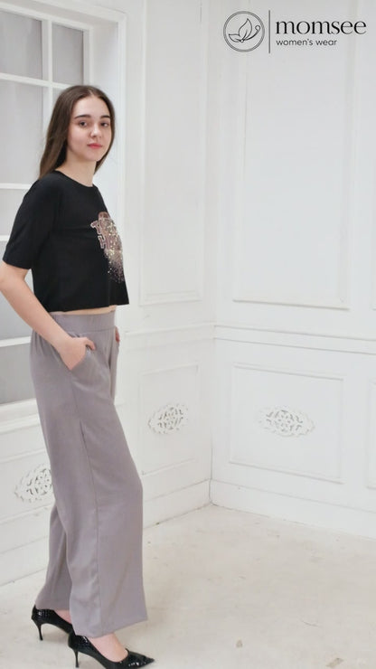 Momsee Korean Fit Pants - LT Grey