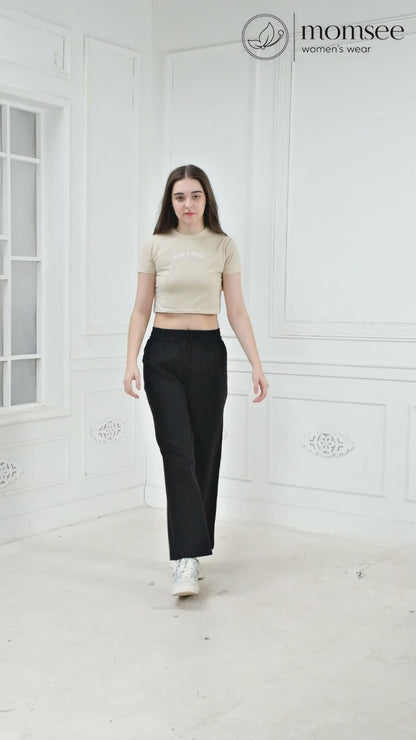 Momsee Linen Pants - Black
