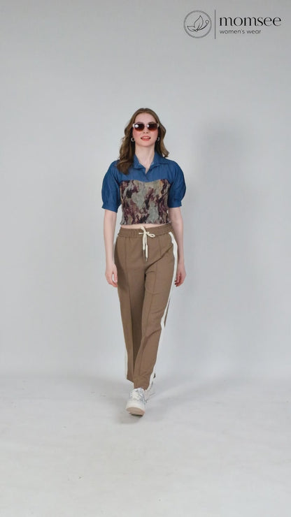Momsee Track Fit Pants - Sand Beige