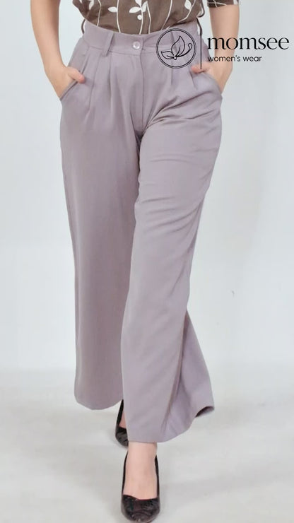 Momsee Elegant Fit Pants - LT Grey