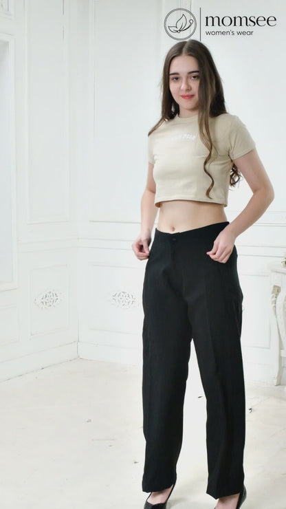 Momsee Smart Fit Pants - Black